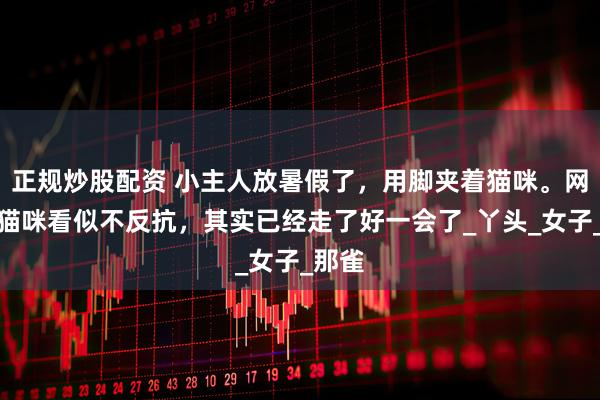 正规炒股配资 小主人放暑假了，用脚夹着猫咪。网友：猫咪看似不反抗，其实已经走了好一会了_丫头_女子_那雀